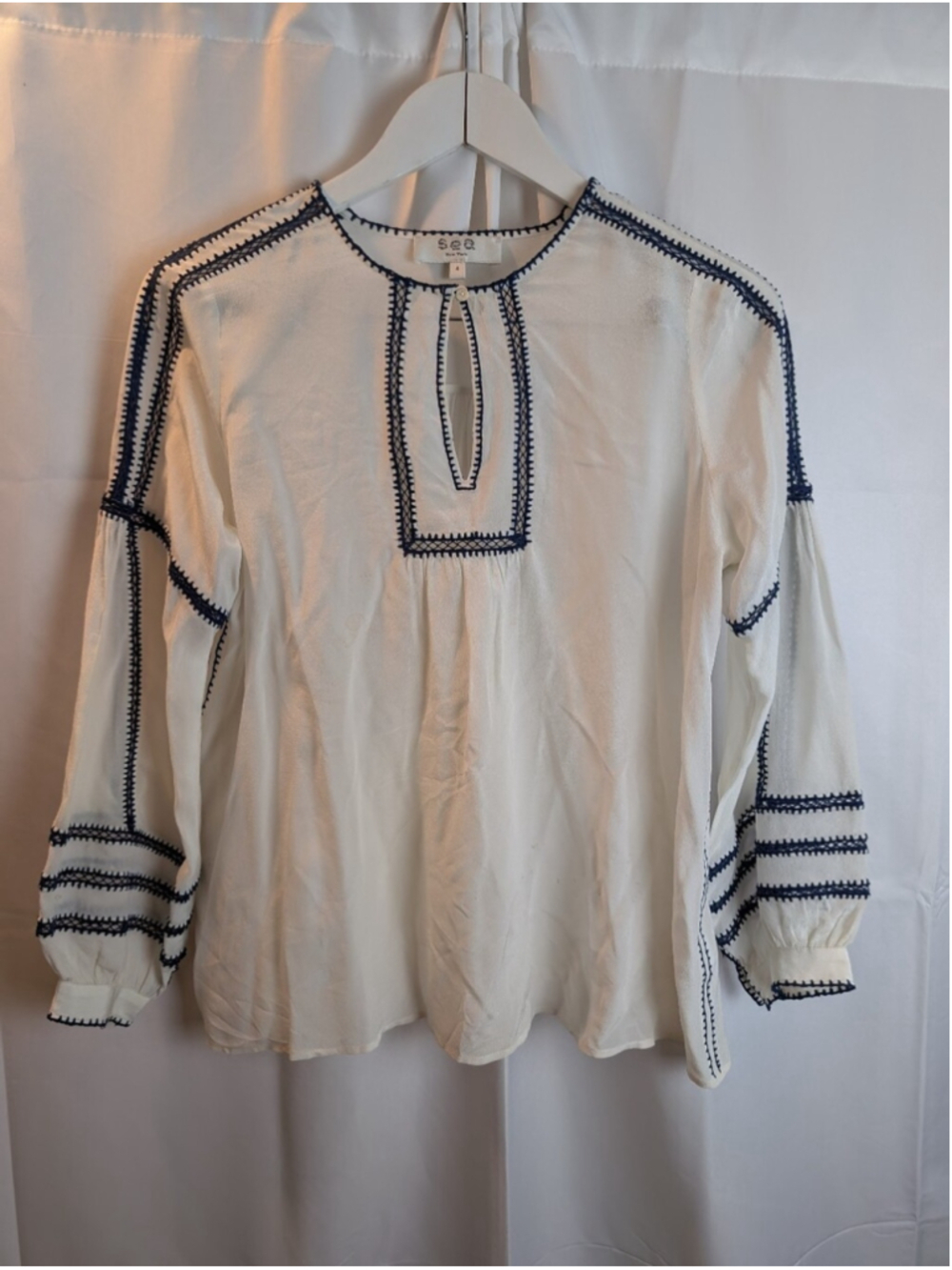 Sea New York Silk Blouse Size 4 In GUC